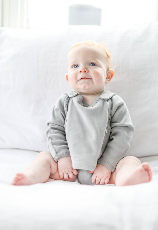 The Lenox Bodysuit + Bib | Muted Ash