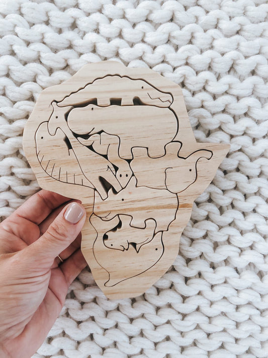 The Safari Keepsake Puzzle – Wooden Animal Toy